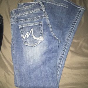 Maurice’s mid rise flare jean’s